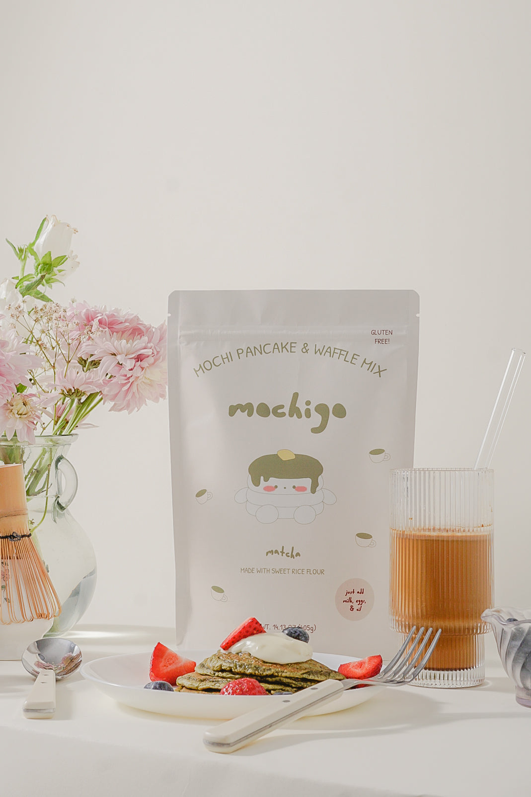 matcha mochi pancake mix