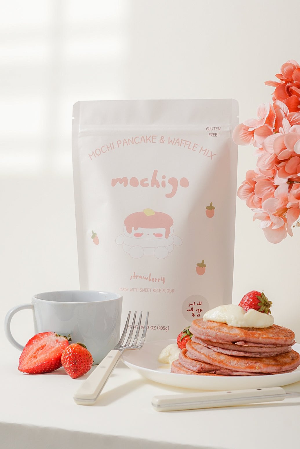 strawberry mochi pancake mix