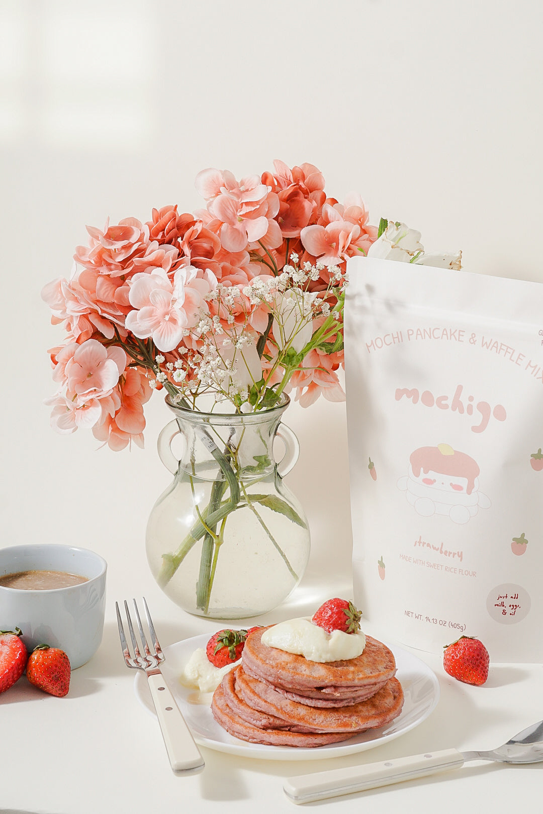 strawberry mochi pancake mix